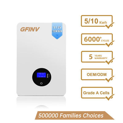 UN38.3 Certified Residential Wall Mount Lifepo4 Battery 100A Energy Efficiency