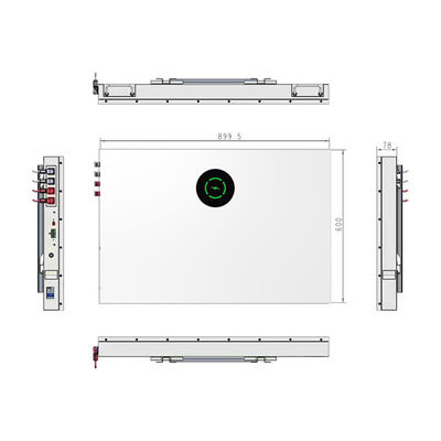 150A Max Charge Current Wall Mount Lifepo4 Battery for and Overdischarge Protection