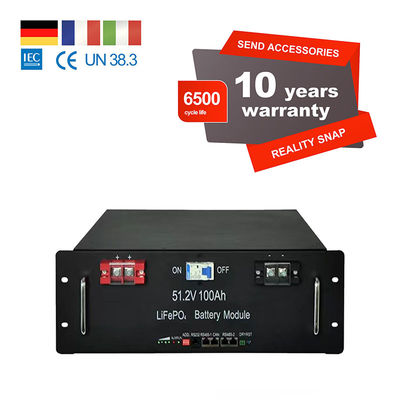 Customized 48V Rackmount Lifepo4 Battery 100A Max Discharge Current
