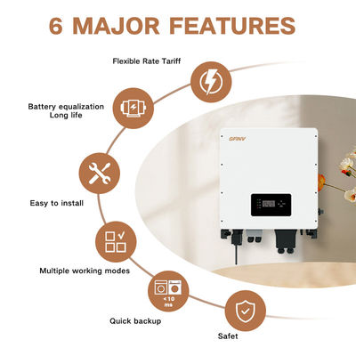 Air Cooled Residential Solar Inverter DC200V-750V 12kw Hybrid Solar Inverter