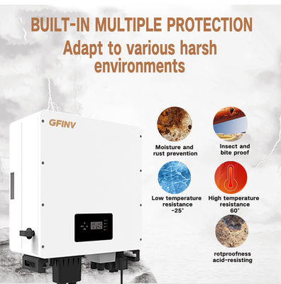 8kw -19.2kW Three Phase Hybrid Solar Inverters 50/60Hz Frequency