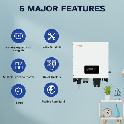 8kW-19.2kW On Off Grid Hybrid Solar Inverter DC200V-DC750V Input Voltage