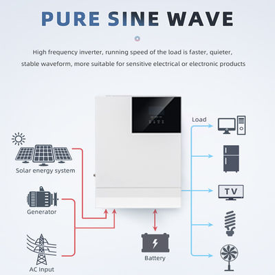 6000VA Off Grid Solar Inverters 48V With Max PV Charge Current 80A