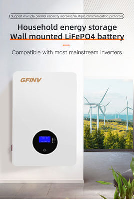 100A Wall Mounted Inverter Battery Lifepo4 Home Battery Parallel Support