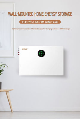 7kw Household Wall Mount Lifepo4 Battery Solar Energy Storage 200ah 51.2v 48v